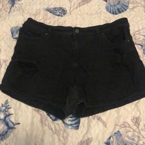 Black Jean Shorts